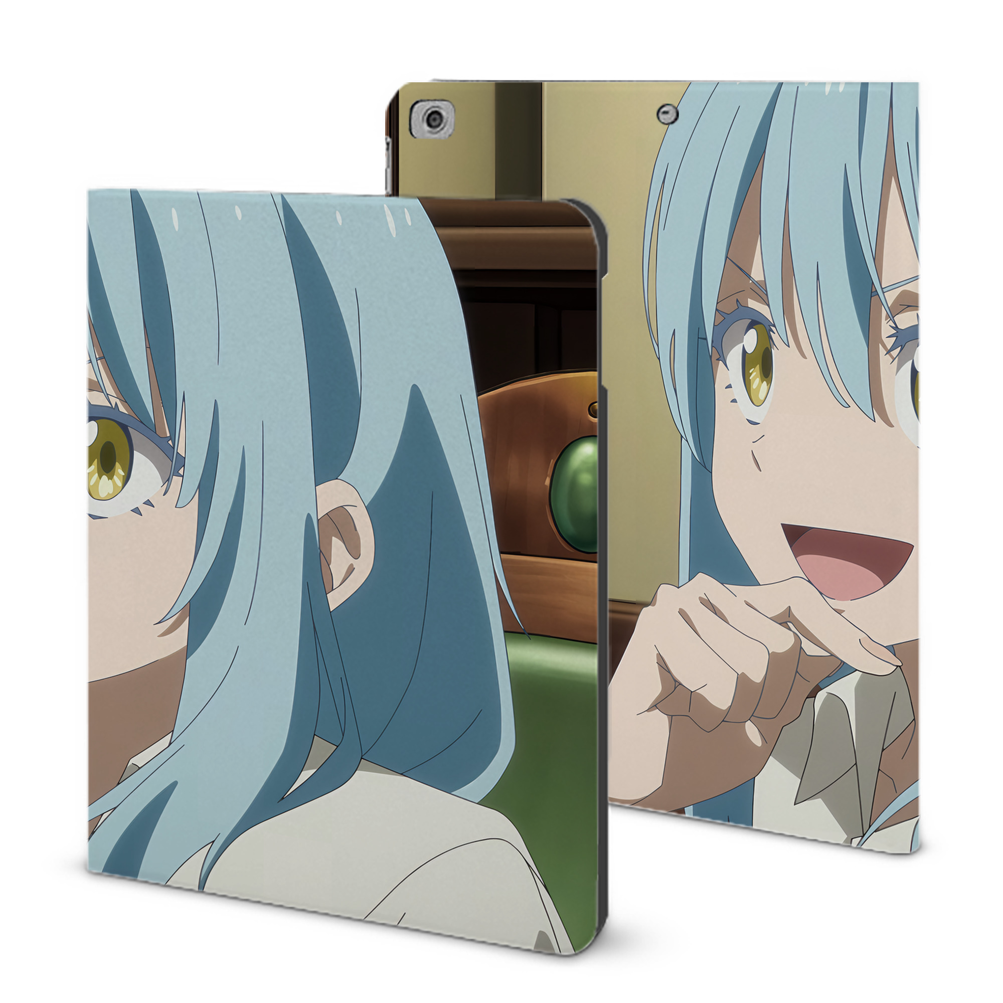 （画像用） 転スラ Regarding Reincarnated to Slime IPad ケース ブック型 PUレザー TPU 耐衝撃 軽量 薄型 ペン収納なし 全面保護 IPad 各モデル対応